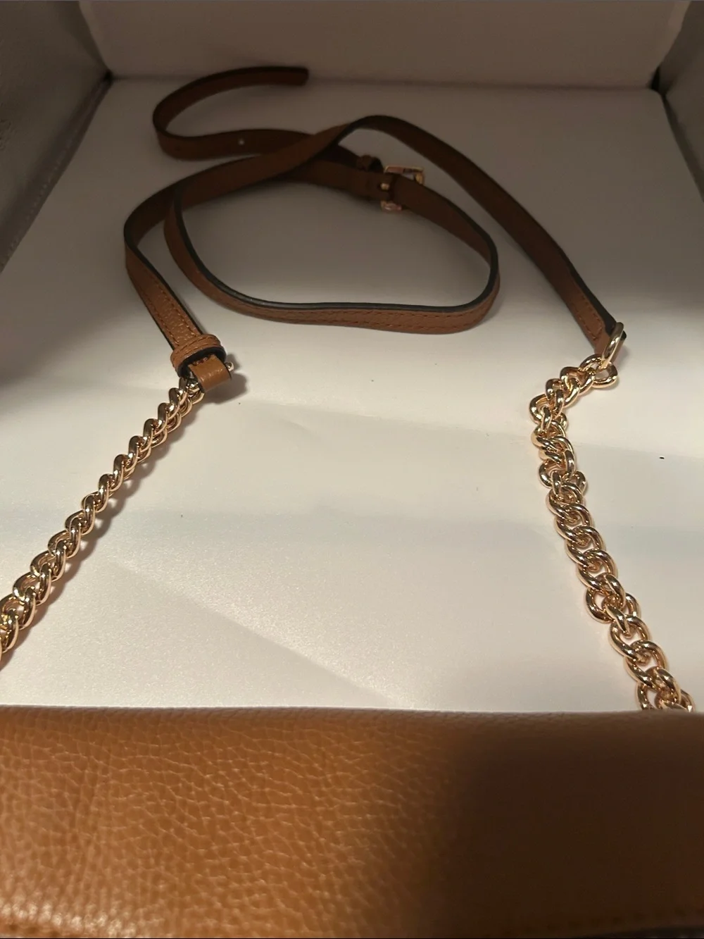 Michael Kors crossbody saffiano pebbled leather envelope flap chic modern casual